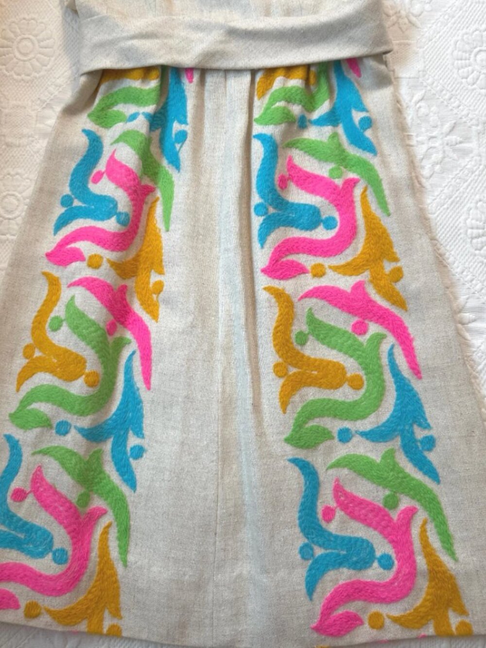 vintage 60s dress: L'Aiglon, psychedelic dress - Picture 3 of 7